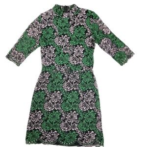 VILA Lace Appliqué Mock Turtleneck Dress Size 6